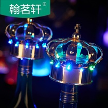 Bar led luminous pops crown cap wine cover Crown Charge Creative Foreign Wine Champagne Light Wine Cap Crown head