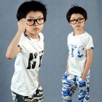 Children's clothing Boys Camouflage Children's Summer suit 7 Korean version 8 Sports Summer Sleeves Children 9 10