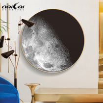Naicai Vast Planet Creative Round Living Room Decoration Painting Sofa Background Wall Hanging Modern Simple Restaurant Mural
