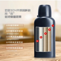 Military fan supplies flat kettle marching kettle double-layer 304 stainless steel thermos cup portable large capacity kettle 500ML