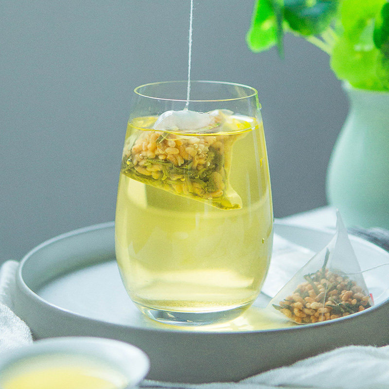 一伯玄米茶 日式玄米绿茶 养生20包三角茶包出口日本 寿司店品质