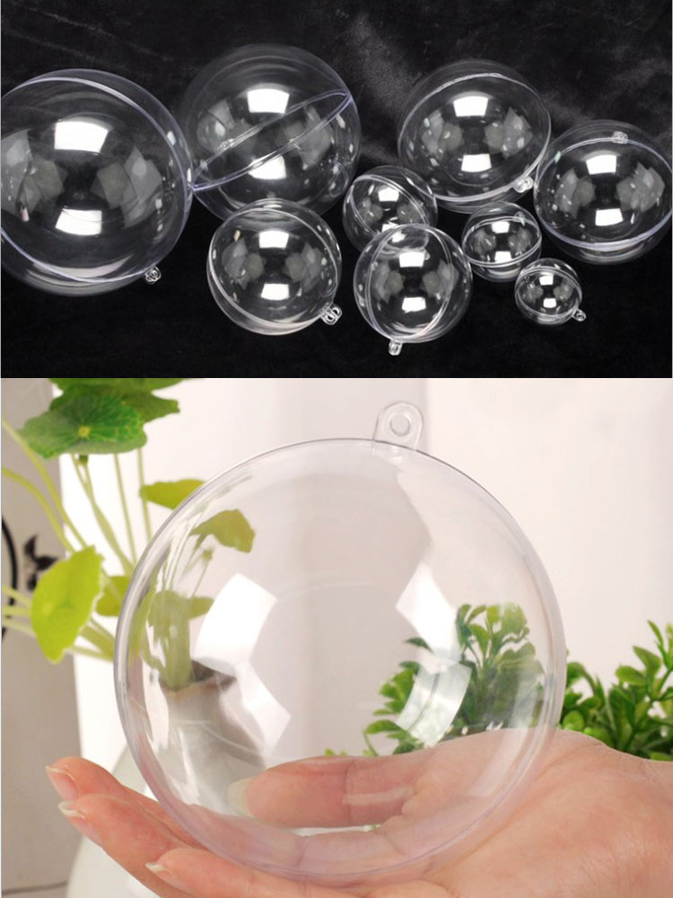 transparent ball plastic ball shell acrylic ball hollow ball hanging ball decoration pendant kindergarten ring creative christmas ball