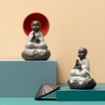 Creative tea filter bucket hat tea leak full ceramic tea filter monk Zen kung fu tea set accessories tea leak