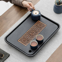 Household dry bubble table office modern simple ceramic tea tray small tea table tray water storage dry bubble tray drain tray