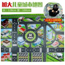 Large childrens city traffic scene map Parking car road Road road toy climbing game mat