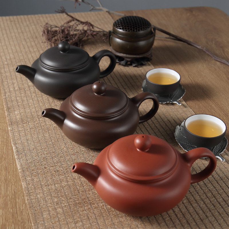 Yixing it high - capacity checking household dahongpao antique pot of large - sized kung fu tea set hand