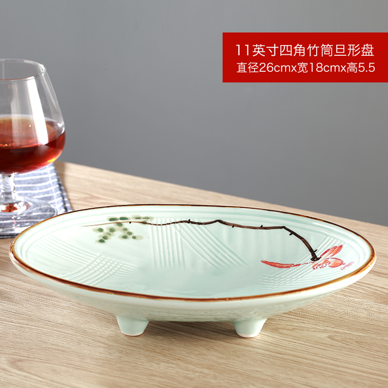 Ceramic glaze lotus characteristic hotel hotel plate artistic conception operation of cold dish dish fruit salad