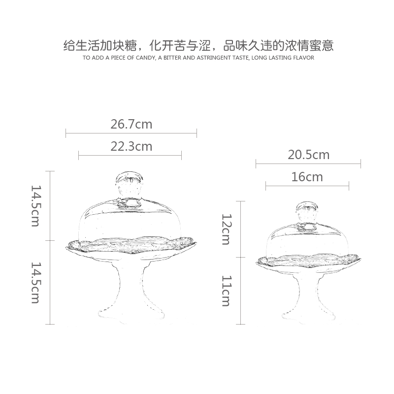 Creative embossed ceramics high fruit cake plate afternoon tea heart plate birthday wedding dessert tray with cover