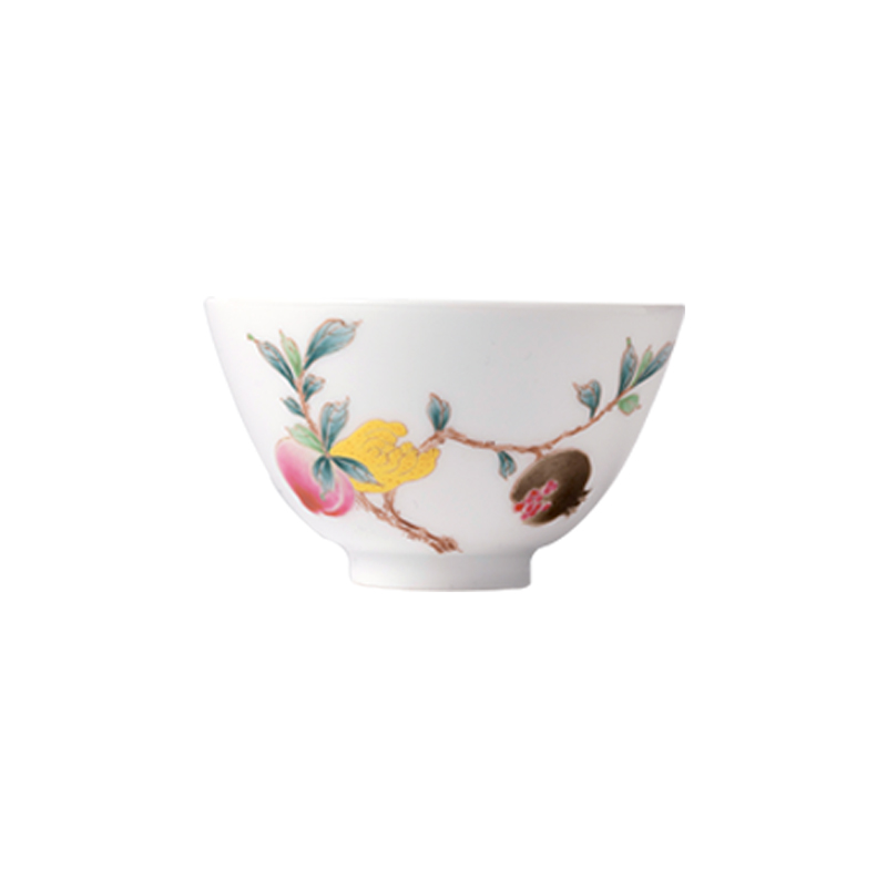 The New color hand - made peach bergamot sample tea cup children live long and prosper jingdezhen pastel live pomegranate cup bowl