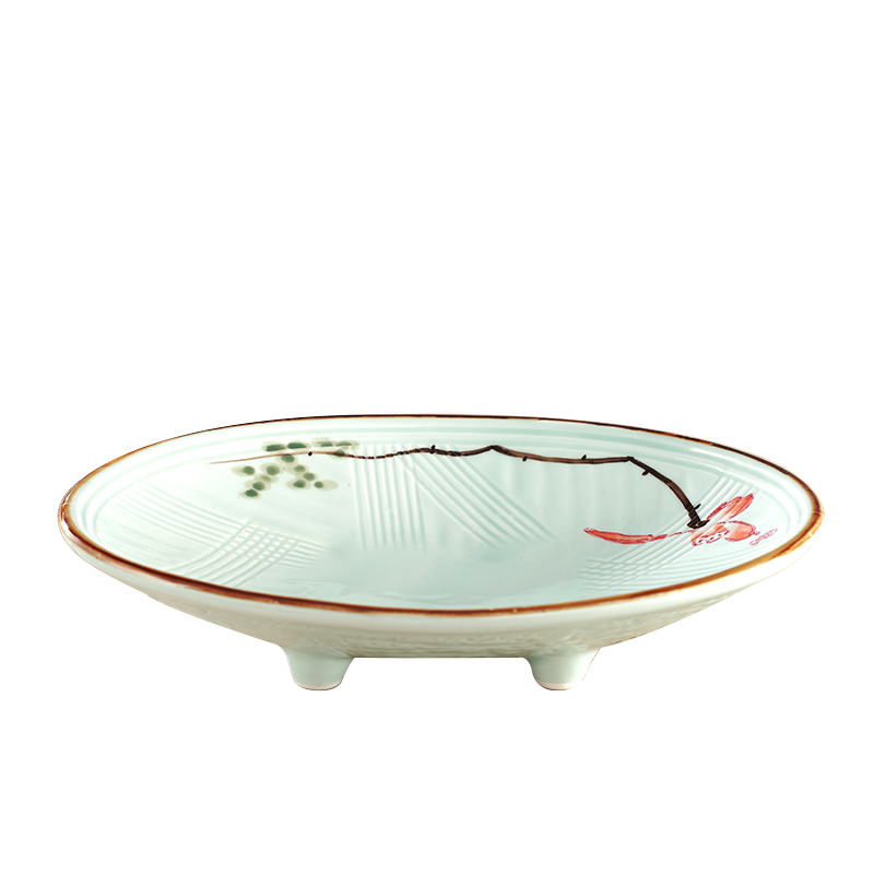 Ceramic glaze lotus characteristic hotel hotel plate artistic conception operation of cold dish dish fruit salad