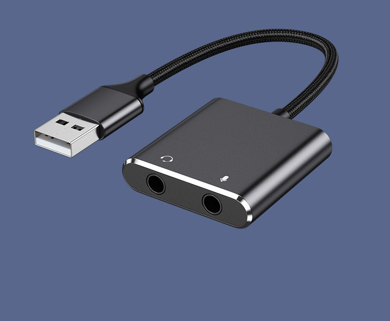 usb外置声卡笔记本台式机电脑外接耳机转换器音响麦克风免驱3.5mm