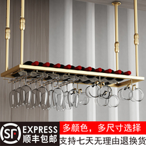 European hanging wine glass rack Bar table upside down goblet rack Creative wine rack Hanging cup rack Household ornaments
