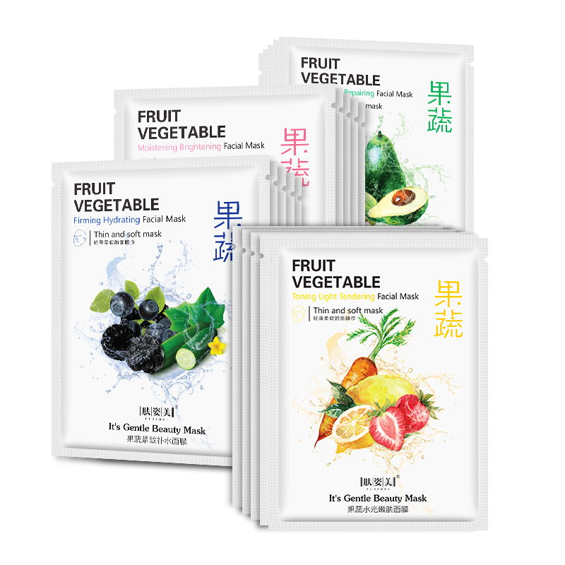 肤姿美正品果蔬面膜鲜果蔬菜系列补水保湿修护紧致收缩毛孔面膜女