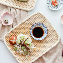 Wake Moon Knowing Bamboo Handmade Bamboo Basket Japanese and Wind Buckwheat Face Cold Face Bamboo Basket with Basket for Basket