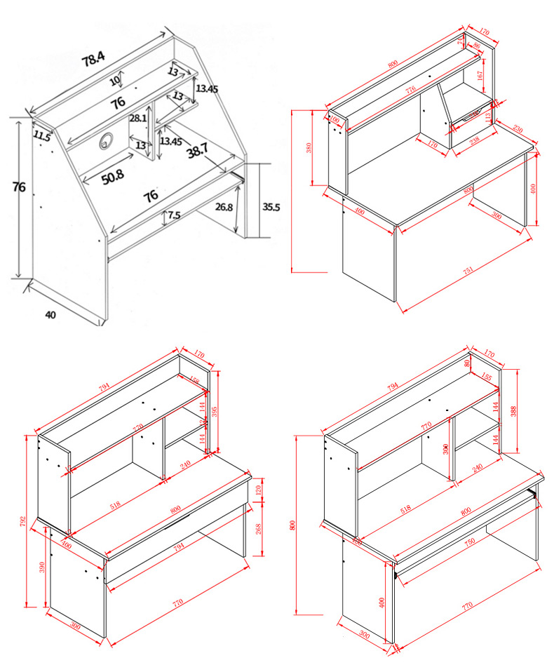 床上书桌电脑桌大学生宿舍上铺下铺懒人桌做桌寝室简易学习小桌子-阿