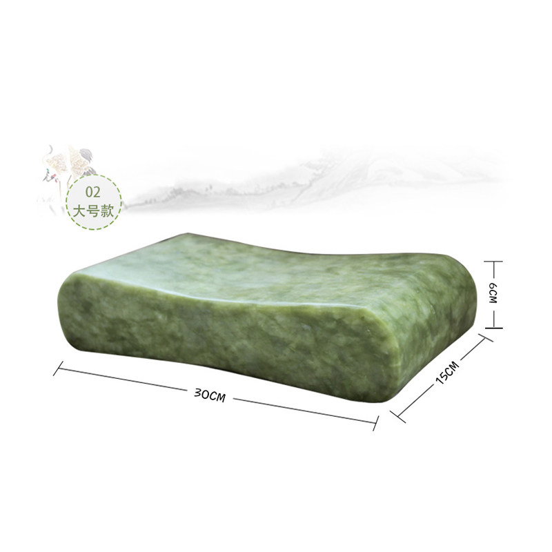 双面玉石枕天然纹理颈椎保健玉枕整块玉切割凉枕四季枕