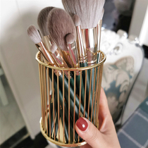 Makeup brush collection bucket insin wind Nordic metal eyebrow pen shadow collection tube cosmetics brush pen tube storage box