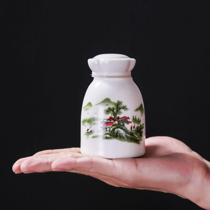 To DE new rotating liquid tank sealing paste pot small porcelain ceramic pot cosmetics mass customization