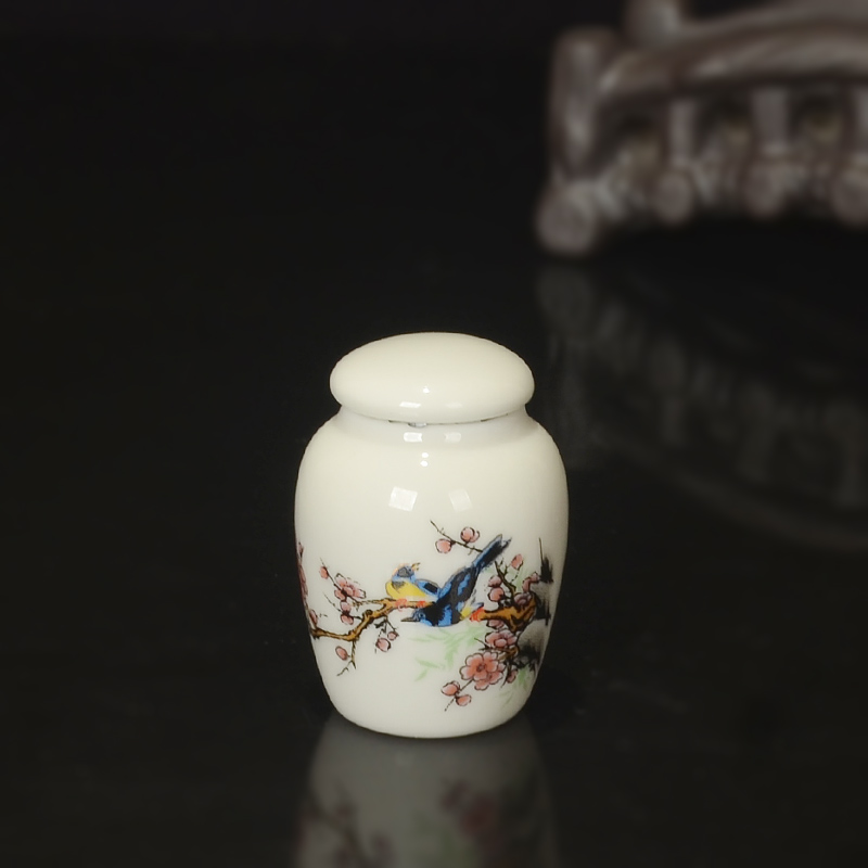 The Mini work ceramic seal pot powder cosmetics packaging bottles of tea tea cream small POTS porcelain bottle