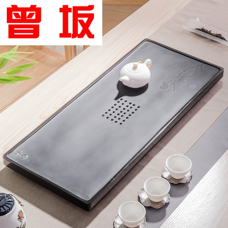 Once sitting sharply stone tea tray household contracted the whole piece of kung fu tea set large rectangular tea sea stone tea tray