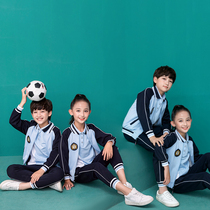 Primary school uniforms spring and autumn suits kindergarten uniforms British Academy style first-year childrens sports class uniforms