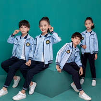 Primary school uniforms spring and summer suits first grade school childrens class uniforms British sportswear boys and girls two sets