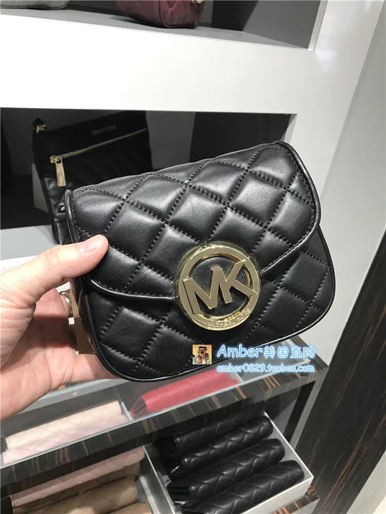 mk羊皮菱格包包價格 美國代購 長沙現貨 MK Michael Kors 羊皮菱格斜挎包 翻蓋小香包 格包