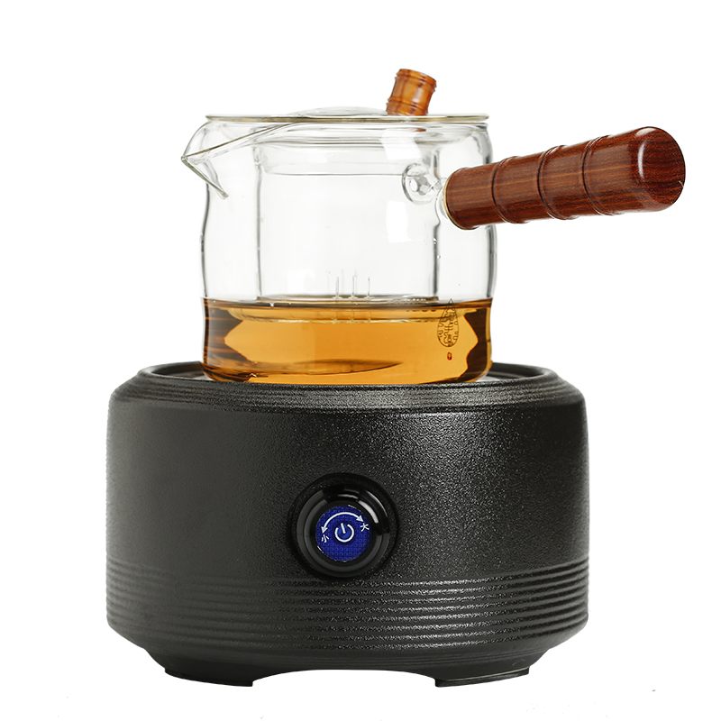 By mud electric TaoLu automatic burn boiled household pu 'er tea is black tea steam temperature heat - resistant glass tea pot set