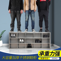 Stainless steel shoe cabinet dust-free workshop laboratory food factory single-sided double-sided shoe changing cabinet with door can sit-type shoe changing stool