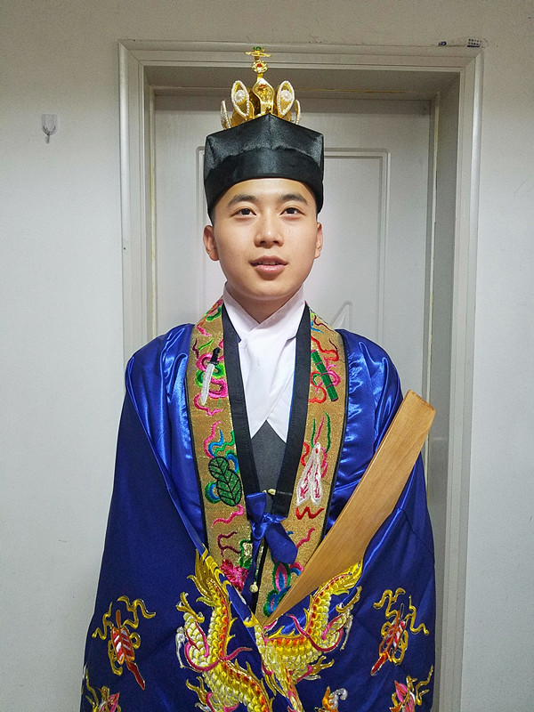 机绣正一派团龙法衣/台湾法衣绛衣/高功法服/法袍道袍/道士服装