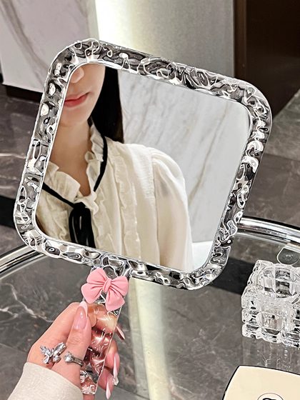 여성용 고 부가가치 핸드 헬드 메이크업 미러 휴대용 작은 거울 양면 메이크업 미러 미러 미용실 핸들 거울 여성용 고 부가가치 핸드 헬드 메이크업 미러 휴대용 작은 거울 양면 메이크업 미러 미러 미용실 핸들 거울