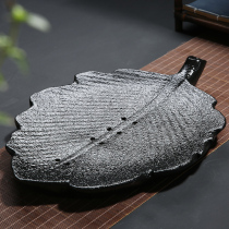 Xinyun ceramic dry tea tray Household simple dry tea table Coarse pottery tea table Creative Japanese water storage tea sea tea tray