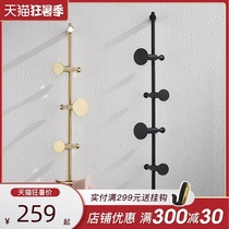BGL wall-mounted all-copper coat rack wall door-to-door back wall door bedroom creative gold hanging hook Light luxury