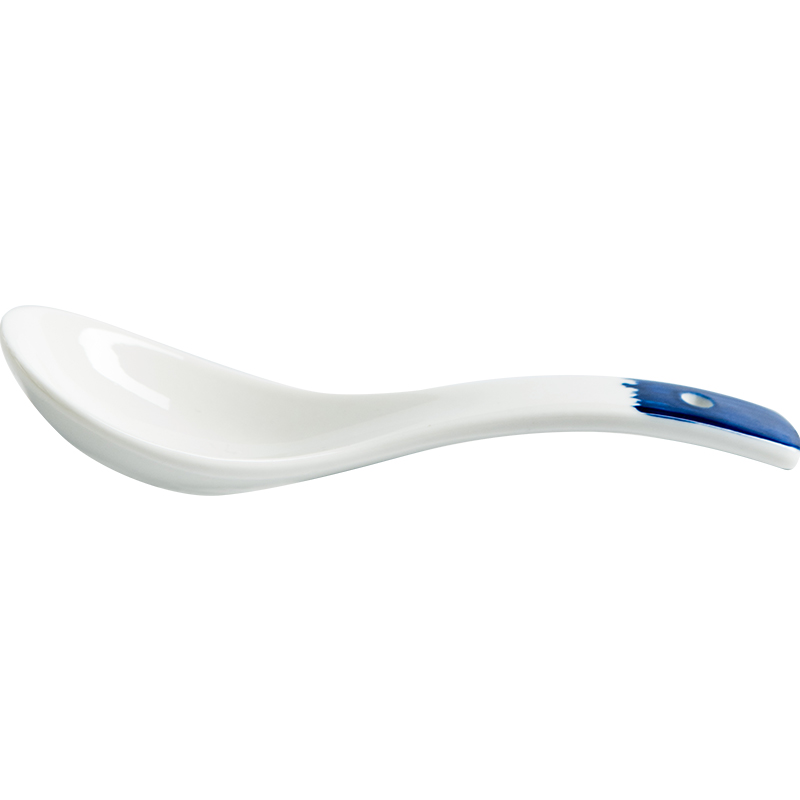 Drop the content ceramic household small spoon ladle dipper small ceramic porridge porridge spoon run hot pot