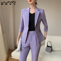 Suit jacket Womens thin section 2022 This year Pop Aroma Artichoke Purple Summer Fashion Casual Western Suit Pants Suit
