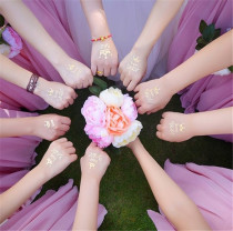 Bridesmaid Bride Sisters Group Girlfriend Group Golden Tattoo Stickers Waterproof Hot Gam Grabbing Mirror Photo Wedding Gift Supplies