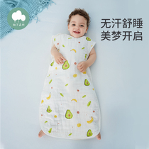 Baby Sleeping Bag Summer Thin Sleeveless Vest Baby Cotton Gauze Newborn Childrens Belly Spring and Autumn Anti-quilt