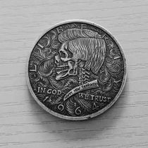 Magic coin thief Kidd tremble with props 1974 Kennedy half $30mm finger turn coin