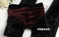 Leggings warm pants women plus velvet high waist belly lifting hip double inner mink velvet thickened one pants color cotton