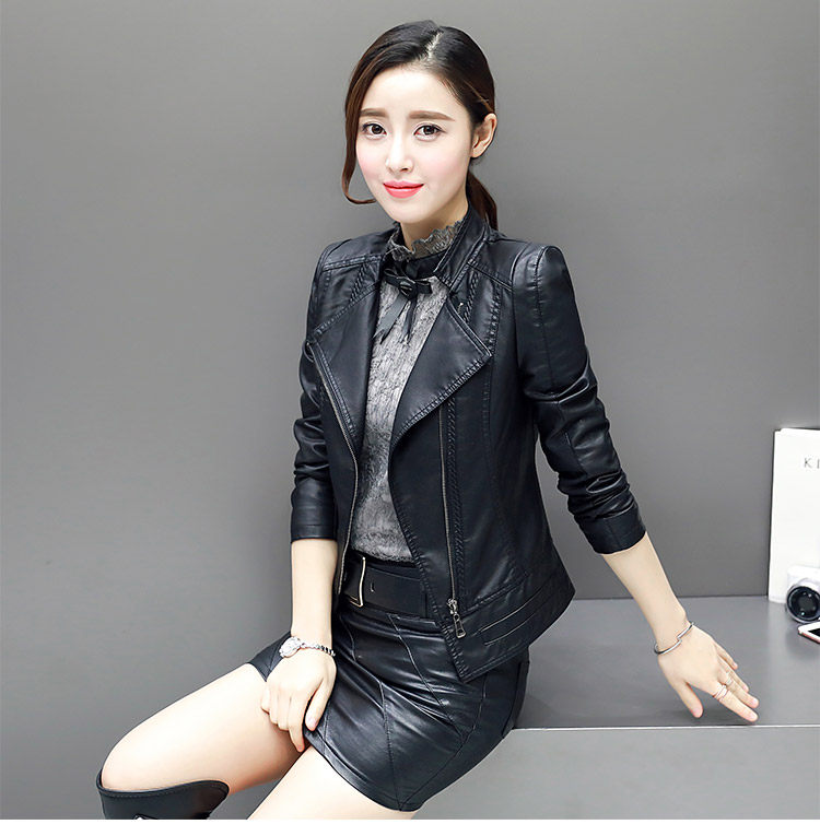 早秋黑色皮衣女短款韩版2020新品pu皮夹克显瘦机车女式短款外套