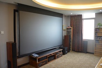 Electric cable curtain remote control lifting projection household wall hanging 4K black grid ceiling hidden embedded anti-light curtain