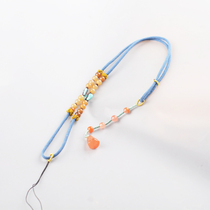 Nine palace jewelry hand woven rope Hetian jade south red turquoise blue pendant rope brand with rope 98 yuan