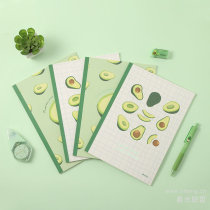 Chenguang stationery notebook B5 large notebook horizontal line student exercise book single line avocado limited series hipster fruit girl soft noodle copy morning light wireless binding book