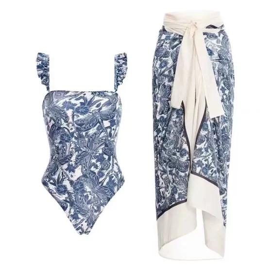 20 new European and American French retro printed one-piece swimsuit women's hot spring vacation beach skirt two-piece bikini
20 new European and American French retro printed one-piece swimsuit women's hot spring vacation beach skirt two-piece bikini