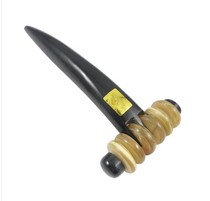 Natural large buffalo horn massage cart skin tightening and face removal fatigue roller six-wheel massager wheel