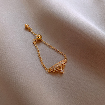 Chow Tai Fook Huanmei Crown pull ring net red cold wind female ins tide minority design sense tail ring index finger finger