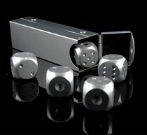 Promotional pure aluminum dice silver drinking Dice Bar color portable color sub tube Gold Silver