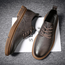 Casual Leather Shoes Mens Summer Men Shoes Shoes mens Inn Wind Business suits Men Martin boots Low to help Martin shoes