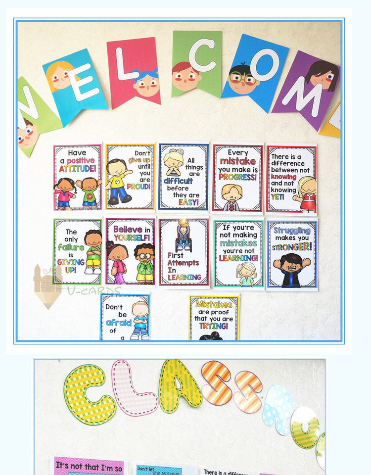 growthmindsetposters1英文成长心态谚语教室海报墙贴装饰学生