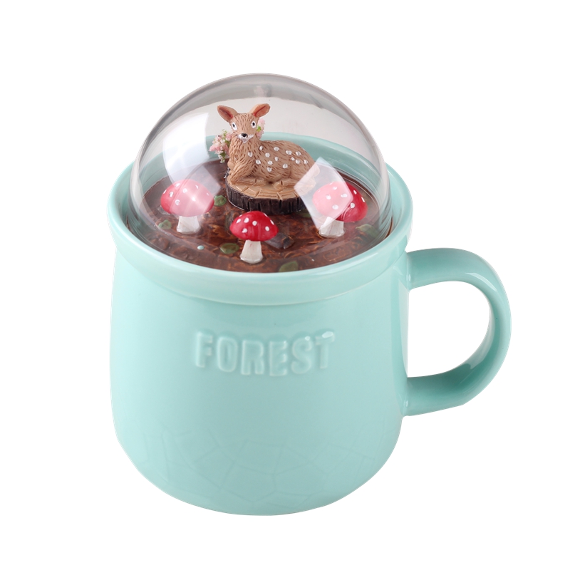 Creative micro forest landscape ceramic cup express it in the pot - bellied men and women who carry the mark cup coffee cup gift cups